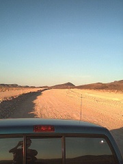 Great 10 mile stretch of packed dirt road... Was hitting 40 miles per hour, slipping and sliding all over the place.