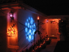 Candle Stakes along side of walkway