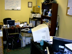 Tech office where Denny and I sit, 20041014