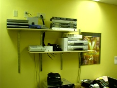 Shelves I put up today to store more crap.