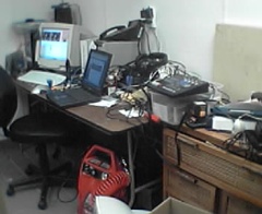 Running out of space in my workroom and desk, backstage of "V"